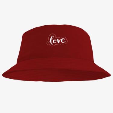 Imagem de Chapéu Bucket Hat Estampado Love - MP Moda Masculina, Único, Vermelho