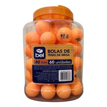 Imagem de Bolas Bolinhas De Ping Pong Pote Com 60 Unidades 40mm Bel