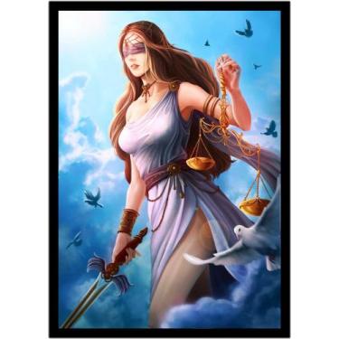 Imagem de Quadro Decorativo Advocacia Advogados Têmis Justiça Com Moldura RC039 