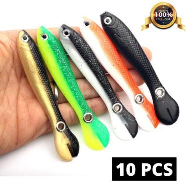 Imagem de Isca De Pesca Artificial Jig Soft Silicone Bait Swing 10 Pcs - isca de
