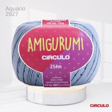 Imagem de Fio Amigurumi Circulo 254m Cor Azul Aquário 2927 - Círculo