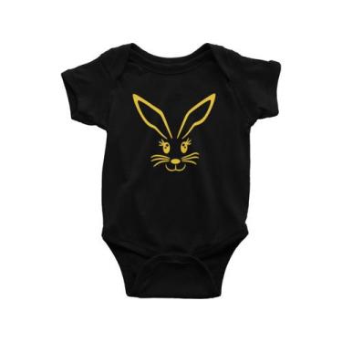 Imagem de Body Preto do Bebê Feliz Páscoa Infantil Preta - Del France, P