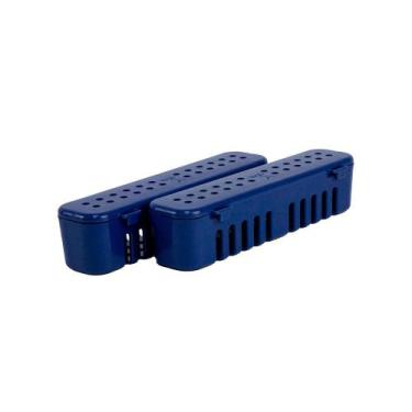 Imagem de Estojo para Esterilização Instrumentais em Autoclave Pequeno Azul com 