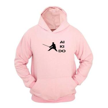 Imagem de Moletom Masculino Canguru Capuz Estampa Aikido Confortável - Ragor, Ro
