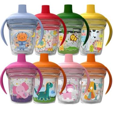 Imagem de Copo de Transição para Bebês 170 ml com Alça Bico Rígido Válvula Antie