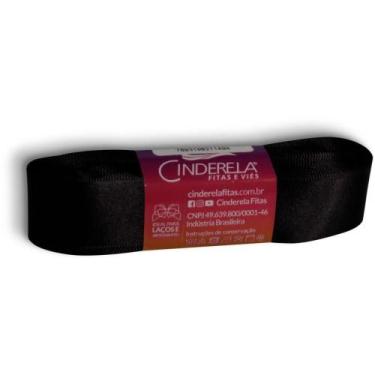 Imagem de Fita de Cetim 22MM 10M Preto - Fitas Cinderela