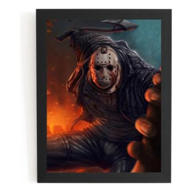 Imagem de Quadro Arte Jason Sexta Feira 13 Filme Terror Decorativo - Fanarte