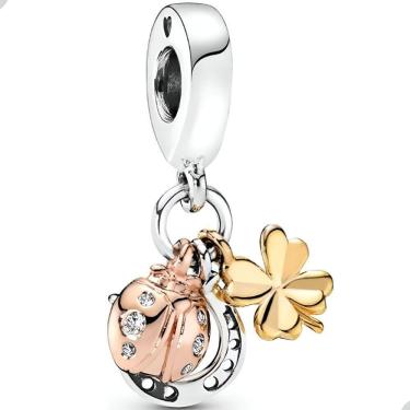 Imagem de Berloque Pingente Sorte Joaninha Ferradura Prata 925