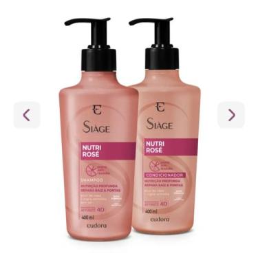 Imagem de Combo Siàge Nutri Rosé: Shampoo 400ml + Condicionador 400ml - Eudora