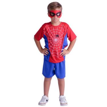Imagem de Fantasia menino aranha com mascara muvilê, 1