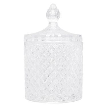 Imagem de Potiche Decorativo De Cristal Com Tampa Litt 10,5cm X 10,5cm X 17,5cm