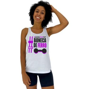 Imagem de Regata Feminina Recorte Nadador MXD Conceito Boneca De Ferro, Branco, 