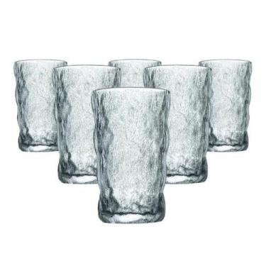 Imagem de Jogo De Copos Vidro Fosco Suco Cerveja Agua 350ml 6pçs - home