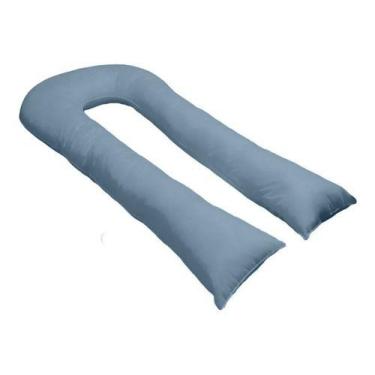 Imagem de Capa Para Travesseiro De Corpo De Formato U 170x80 - HAPPY LINE, Azul 