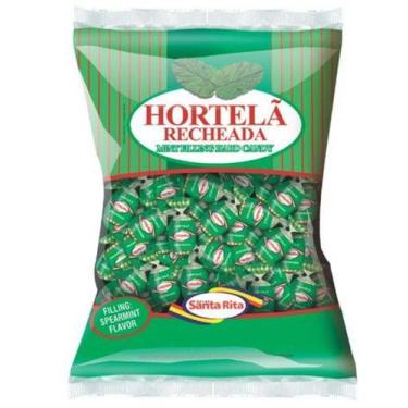 Imagem de Bala  Hortelã Recheada 600g -  Santa Rita - Balas Santa Rita