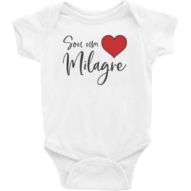 Imagem de Roupa Body Bebê Infantil Sou um Milagre - TAMANHO RN - IDEIA INCRÍVEL