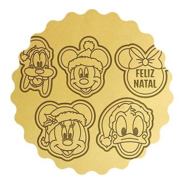 Imagem de Kit 5 Cortadores Biscoito Turma Mickey Natal - DOCE IMPRESSO, 7,5cm