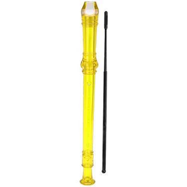 Imagem de Clarinete Transparente Com 8 Buracos, Estilo Clarinete, Flauta Aguda, Abs, Portátil, Transparente, Instrumento de Afiado (YELLOW)