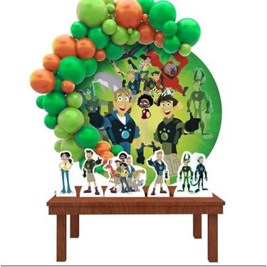 Imagem de Kit Decoração Painel Redondo Festa de Aniversário Infantil Irmãos Kratts