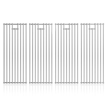 Imagem de DPZM 4 peças de substituição de grelhas de aço inoxidável de 48,9 cm para 16517 Bull 8248 LP, 18249 NG, Angus 47628, Brahma, Lonestar Select 87048,87049, Outlaw Steer Premium, 7 Burner Premium