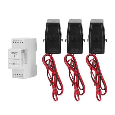 Imagem de Monitor de Energia Residencial Inteligente, Medidor de Energia de Transformador de Corrente Tipo Braçadeira 3 X 750A Monitor de Eletricidade, Medidor de Eletricidade Trifásico