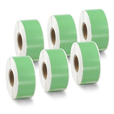 Imagem de BETCKEY Etiquetas coloridas compatíveis com etiquetas de pasta de arquivo Dymo 30277 (9/40.6 cm x 3-7/40.6 cm), compatíveis com impressoras de mesa Dymo LabelWriter Thermal 450, 4XL e Zebra [6 rolos,