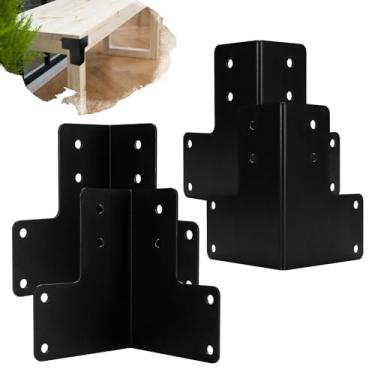 Imagem de Cskunxia 4Pcs Heavy Duty Corner Brackets Workbench Shop Table Kit Suportes De Canto Suportes De Bancada De Aço Para Caixa De Mesa E Borda E Viga De Madeira