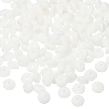 Imagem de PATIKIL 180 peças de contas de lentilha de silicone a granel, contas de silicone de 12 mm, contas coloridas de cordão de contas soltas, artesanato para colar, pulseira, joias, chaveiro, acessórios,