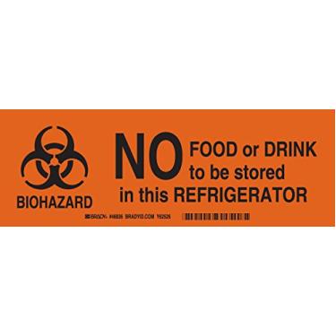 Imagem de Brady 46836 B555 No Food Or Drink, preto/laranja