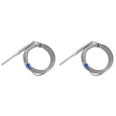 Imagem de 2 Pces 500cm Tipo K Termopar, Sonda Pt100 50mm Sensor de Sonda de Temperatura para Medição de Temperatura