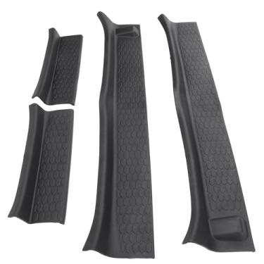 Imagem de 4 Pçs Guarda do Peitoril Porta do Carro Dianteiro Traseiro Protetor Anti Deslizamento Texturizado Superfície Borda Porta Passo Capa para Jl Jlu 2018 a 2024