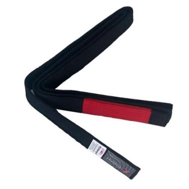 Imagem de Faixa De Jiu Jitsu Preta Torah Master Adulto C/ Ponta, Preto, A4