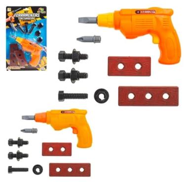 Imagem de Kit Ferramentas Infantil com Furadeira, 9 Acessórios, Brinquedo Educativo