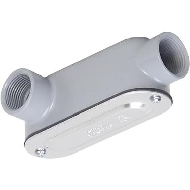 Imagem de TayMac RLL250 Corpo de conduíte tipo LL roscado, alumínio fundido, capa de aço estampado, 6,35 cm