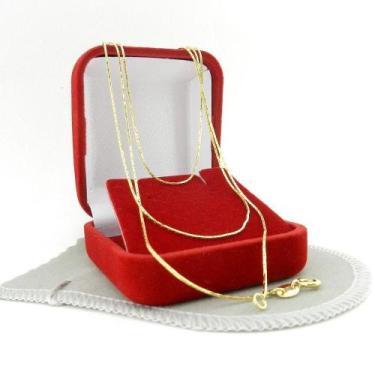 Imagem de Corrente Masculina 50Cm 0.5Mm Largura Folheada Ouro Cr151 - Wnbijouter