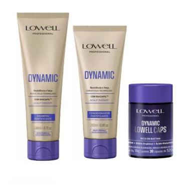 Imagem de Kit Dynamic Shampoo + condicionador + caps Antiqueda, Força E Crescime