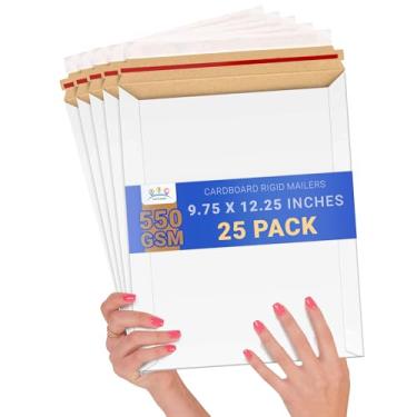 Imagem de Carteira rígida de papelão, Branco, 9.75" x 12.25" / 25 Pack