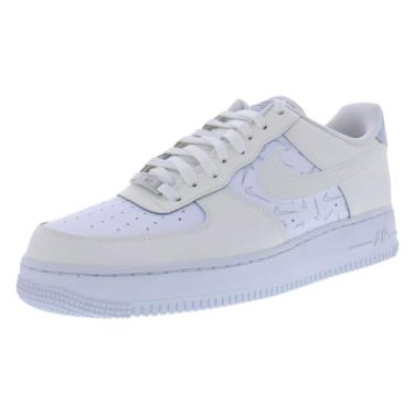 Imagem de Nike Tênis de basquete masculino Air Force 1 React, Branco vela/platina, 42