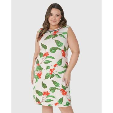 Imagem de Vestido Curto Regata Estampado Plus Size Malwee Ref. 123935