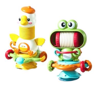 Imagem de Brinquedo Chocalho Sensorial com Ventosa Caldeirão Sapo Pato - Bruartt