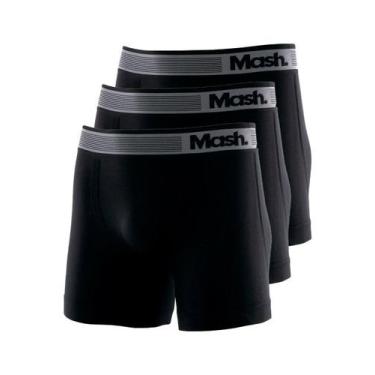 Imagem de Kit com 3 Cuecas Boxer Mash 710.01, Preto, GG