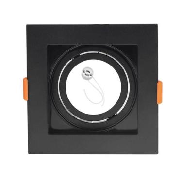 Imagem de Spot Flea Embutir Quadrado Preto p/1 Dicroica MR16- Nordecor