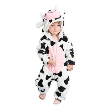 Imagem de Macacão Fantasia Infantil Bebê Urso Ursinho Vaquinha - Michley, 6-12 M