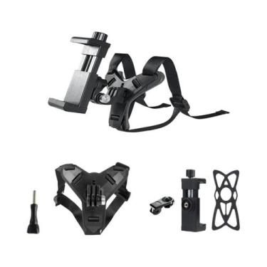 Imagem de Suporte para Capacete de Motocicleta - Celular e Câmera Esportiva, Pre