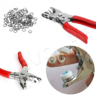 Imagem de Alicate Aplicar Botão Tic Tac De Metal De Pressão Roupa Bebê - Levolpe