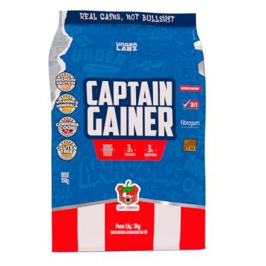 Imagem de Captain Gainer Under Labz - Hipercalórico (3kg) - Strawbear | Ganho de massa e energia.