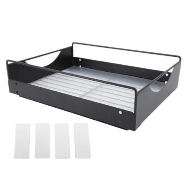 Imagem de Organizador de armário removível, prateleiras deslizantes de armário, organizador de armário deslizante para armários, salas de armazenamento, banheiros, salas de estar, etc. (Grande)