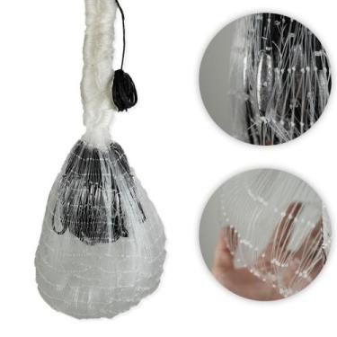 Imagem de Tarrafa de Pesca Fio 0.40mm Malha 30mm 20 Metros de Roda Máxima Eficiê