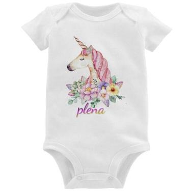 Imagem de Body Bebê Plena Unicórnio - Foca na Moda, Branco, G