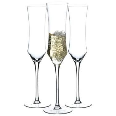 Imagem de BACLIFE Taças de champanhe de cristal sopradas à mão, taças de champanhe cintilantes conjunto de 85 – 200 ml